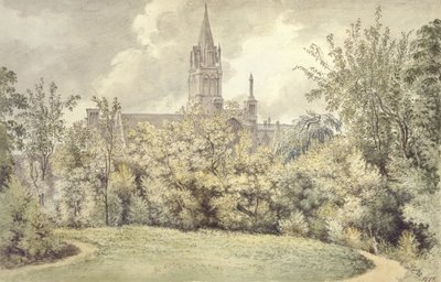 Christ Church Cathedral vanuit de tuin van de deken, 10 juni 1775 door John Baptist Malchair